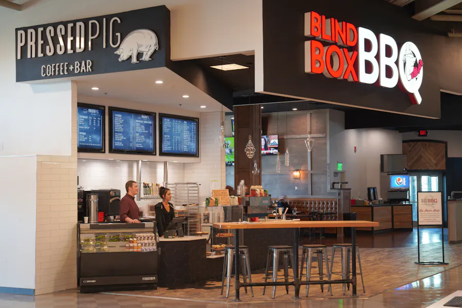 Village west hours location blind box bbq barbecue restaurant